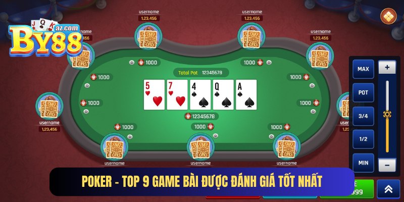 Poker - Top 9 game bài được đánh giá tốt nhất